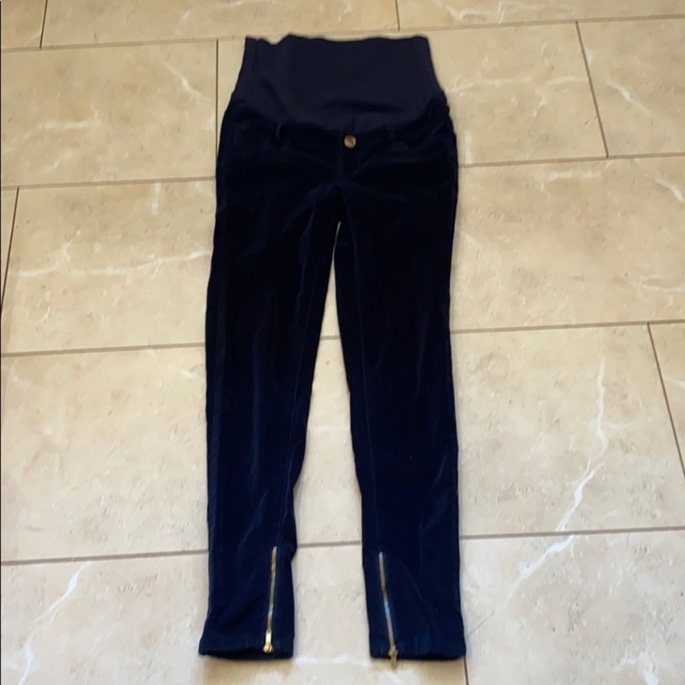 Tyme maternity velvet skinny pants